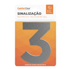 Número Residencial 3 125mm Aço Escovado