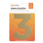 Número Residencial 3 125mm Dourado