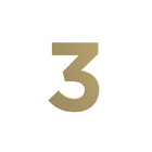 Número Residencial 3 125mm Dourado