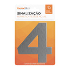 Número Residencial 4 125mm Aço Escovado