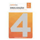 Número Residencial 4 125mm Branco