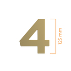 Número Residencial 4 125mm Dourado