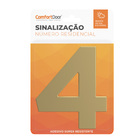 Número Residencial 4 125mm Dourado