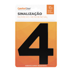 Número Residencial 4 125mm Preto