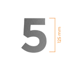 Número Residencial 5 125mm Aço Escovado