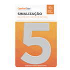 Número Residencial 5 125mm Branco