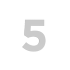Número Residencial 5 125mm Branco