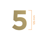 Número Residencial 5 125mm Dourado
