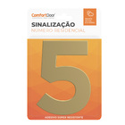 Número Residencial 5 125mm Dourado
