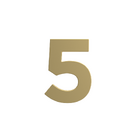 Número Residencial 5 125mm Dourado