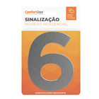 Número Residencial 6 125mm Aço Escovado