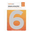 Número Residencial 6 125mm Branco