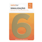 Número Residencial 6 125mm Dourado