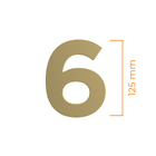 Número Residencial 6 125mm Dourado