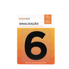 Número Residencial 6 60mm Preto