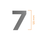 Número Residencial 7 125mm Aço Escovado