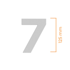 Número Residencial 7 125mm Branco