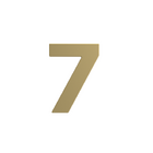 Número Residencial 7 125mm Dourado