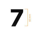 Número Residencial 7 60mm Preto