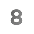 Número Residencial 8 125mm Aço Escovado