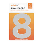 Número Residencial 8 125mm Branco