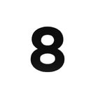 Número Residencial 8 125mm Preto