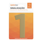 Número Residencial  1 125mm Dourado