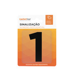 Número Residencial  1  60mm Preto