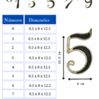 Número Residencial colonial, 1, Algarismo Residência Fabricad