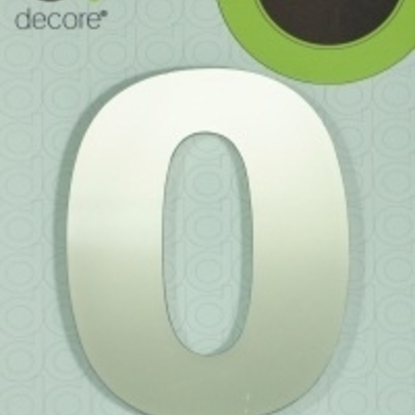 Número Residencial Em Alumínio Polido 15cm - N°0