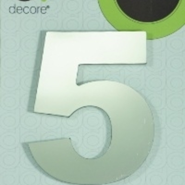 Número Residencial Em Alumínio Polido 15cm - N°5