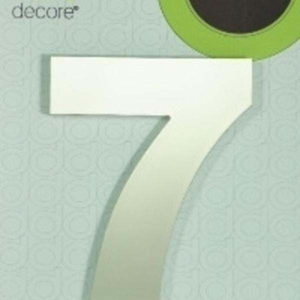 Número Residencial Em Alumínio Polido 15cm - N°7