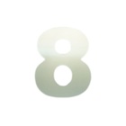 Número Residencial Em Alumínio Polido 15cm - N°8