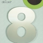 Número Residencial Em Alumínio Polido Decore 7cm - N°8