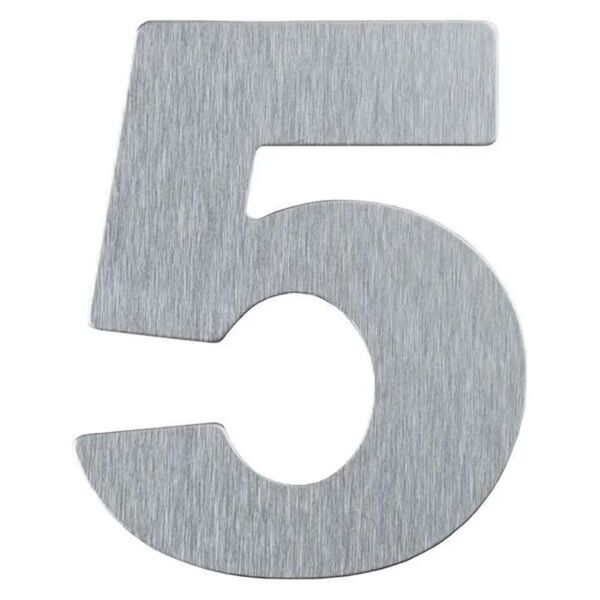 Numero Residencial Grande 12cm Acm Escovado - Cinco