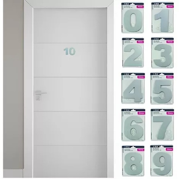 Numero Residencial Grande 12cm Acm Escovado - Dois