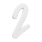 Número Residencial Para Casa 2 Branco 3d 22cm