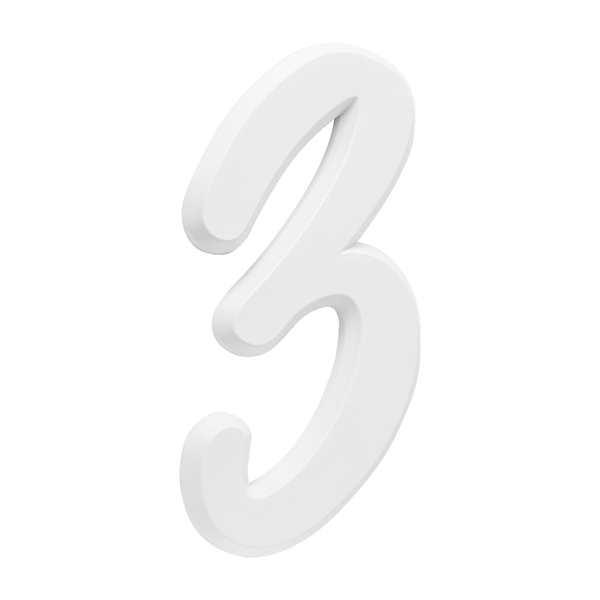 Número Residencial Para Casa 3 Branco 3d 22cm