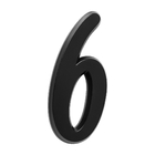 Número Residencial Para Casa 6 Preto 3d 22cm