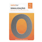Número Residencial Zero 125mm Aço Escovado