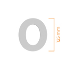 Número Residencial Zero 125mm Branco