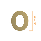 Número Residencial Zero 125mm Dourado