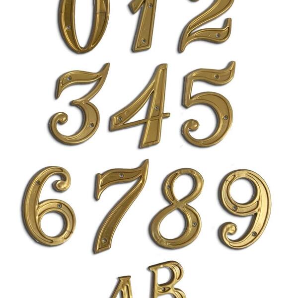 Números Residenciais 0 Ao 9 Dourado Mill Unidade