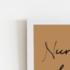 Nunca Foi Sorte Frase Quadro Moldura Branca 60x40cm