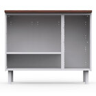 O Balcão 3 Portas Com Tampo Roma -colormaq - Branco / Madeira