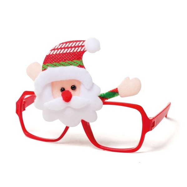 Óculos Com Papai Noel Decoração Natal 10 Cm Cor Colorido
