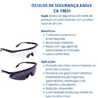 Óculos De Segurança Eagle Proteção Uv E Antirrisco Danny Ca 1