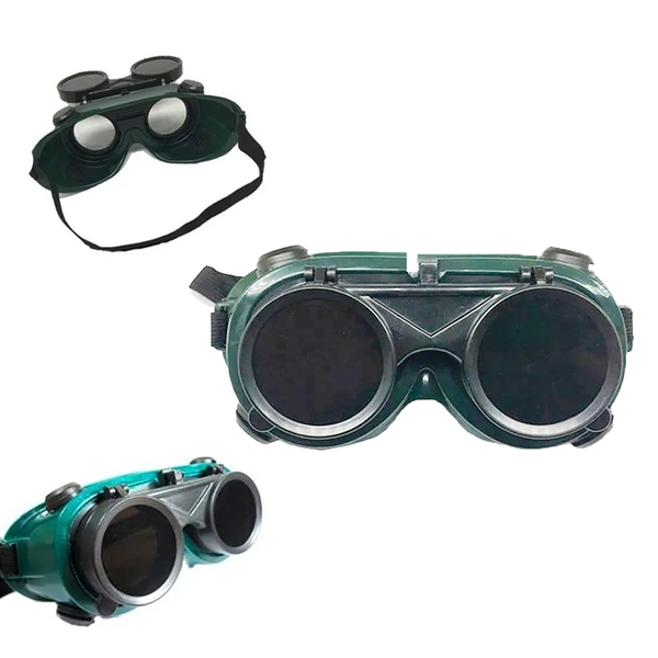 Óculos De Solda Proteção Epi Mascara Articulavel Dupla Lente