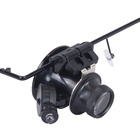 Óculos Lupa Articulável de Precisão com LED Zoom 20X