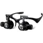 Oculos Lupa Cabeca 20x Profissional Luz Dupla Lente De Aument